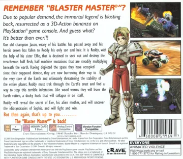 Blaster Master - Blasting Again (US) box cover back